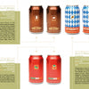 Canned! by Schiffer Publishing, Ltd. features four craft beer cans: two brown (Imperial Java Stout), two with a blue diamond pattern (Oktoberfest), and two red (Freestyle Red Ale) on a light yellow background with descriptions.
