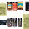 A display for “Canned!” by Schiffer Publishing, Ltd. highlights front, back, and label designs of two Maui Brewing Company beers—Mana Wheat and Sobrehumana Palena ‘ole—with details on their unique craft offerings.