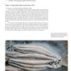 An image from Schiffer Publishing, Ltd.'s Collector's Guide to Crawfordsville Crinoids shows a Stylocrinus scavus fossil with segmented arms in rock. Descriptive text about the specimen appears on the left side of the page.