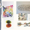 A magazine spread in Schiffer Publishing, Ltd.'s "Contemporary American Print Makers" features artist Laura Berman—her portrait, biography, and vibrant abstract works with pebble-like patterns and geometric shapes.
