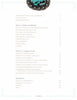 The table of contents for Navajo Silversmith Fred Peshlakai by Schiffer Publishing, Ltd. lists sections like A Place in History and A Legacy of Art, with chapter titles and page numbers beneath a circular turquoise and black graphic inspired by Navajo silverwork.