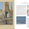 In Emerging from the Shadows, Vol. III by Schiffer Publishing, Ltd., a two-page spread features an ornate fountain painting beside text titled A Glimpse of an Era and vintage 1915 Panama-California Exposition guidebook covers.