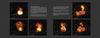 Six images from Brass Valley by Schiffer Publishing, Ltd. depict a burning barrel inside a furnace, bright flames and embers, with text explaining pyrolysis and charring in the region’s industrial history.