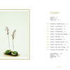 A botanical illustration of two pink wildflowers adorns the left page, while the right features a gold and black table of contents—echoing Mary Vaux Walcott’s style—in "The Life and Times of Mary Vaux Walcott" by Schiffer Publishing, Ltd.