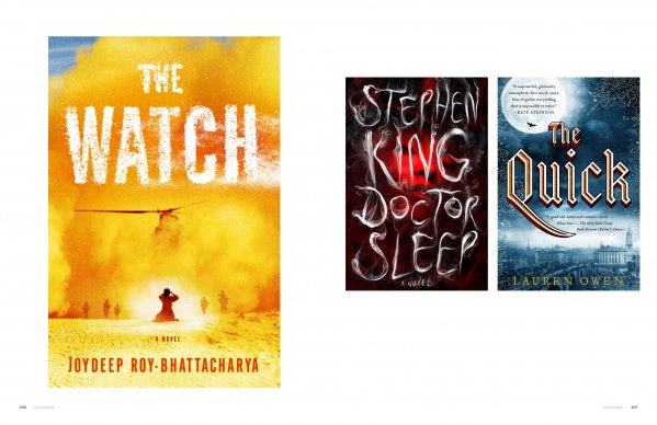 Discover Book Cover Designs by Schiffer Publishing, Ltd.—featuring The Watch’s figure in an orange dust storm, Doctor Sleep’s smoky red/white text on black, and The Quick’s blue clouds above a Victorian building. Perfect cover inspiration!.