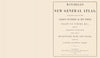 Title page of Mitchell's New General Atlas 1860 by Schiffer Publishing, Ltd.—a reproduction featuring historical city plans, 76 maps and statistical tables from the 1860 original by S. Augustus Mitchell Jr., Philadelphia.