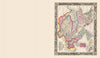 Mitchell's New General Atlas 1860 by Schiffer Publishing, Ltd. displays northeastern China and nearby regions in color, right-aligned with a large beige space on the left for balance. This is a reproduction of the original 1860 map.