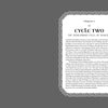 A woven-border page from The Avalonian Oracle by Schiffer Publishing, Ltd. elegantly presents Chapter 2: Cycle Two—The Avalonian Cycle of Healing, with themed paragraphs on a soft grey background inspired by Celtic Priestess wisdom.