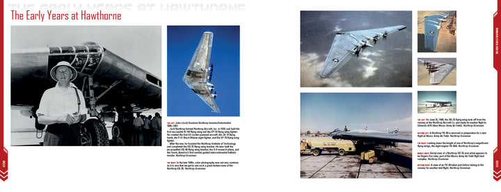 A Pictorial History of the B-2A Spirit Stealth Bomber by Schiffer Publishing, Ltd. features historical photos of military aircraft, engineers, and airfields, including the B-2A Spirit and Northrop Flying Wing in flight and on the ground.