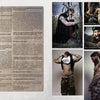 A magazine spread from Ink ’N Guys by Schiffer Publishing, Ltd. shows an interview on the left and five photos of male tattoo models on the right, capturing striking tattoo photography and the models’ beards.