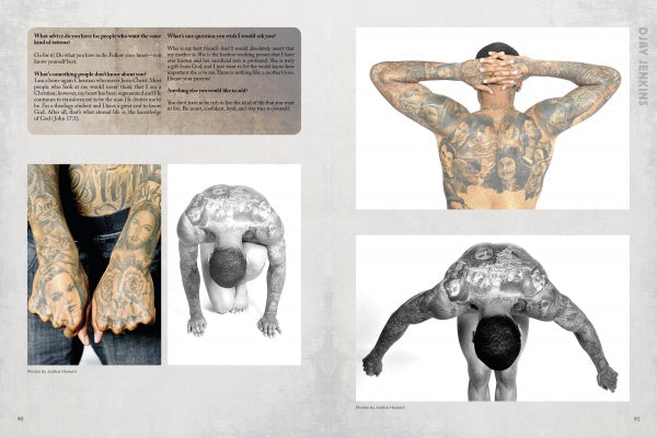 Ink ’N Guys by Schiffer Publishing, Ltd. showcases striking tattoo photography, celebrating the artistry of male tattoo models.