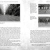 Two pages from "Haunted Northwest Georgia" (Schiffer Publishing, Ltd.) show text and black-and-white photos: a tree-lined dirt road, a grassy tombstone, and a wooden sign reading “Allatoona Pass,” evoking classic local ghost stories.