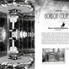 A grayscale, mirrored forest and cemetery gate photo appears on the left. On the right, text from "Haunted Northwest Georgia" by Schiffer Publishing, Ltd. links Resaca Confederate Cemetery’s Civil War past to local ghost stories and legends.
