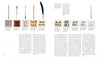 A two-page spread from "An Introduction to Calligraphy" by Schiffer Publishing, Ltd. displays illustrations of historic writing tools, samples of Western script styles, and text explaining the evolution of writing and lettering.