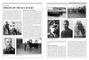 A two-page spread in The 8th Waffen-SS Cavalry Division Florian Geyer by Schiffer Publishing, Ltd. features text and black-and-white photos of SS officers, soldiers on horseback, cavalry schools, ceremonies, and WWII scenes.
