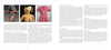 A two-page spread from "Artistry in Fiber, Vol. 2" by Schiffer Publishing, Ltd. shows three textile artworks—a wrapped colorful figure, patterned woven bust, and pink dress—alongside text about fiber art inspiration, materials, innovation, and conclusions.