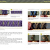 The Paracord Knife Handle Wraps guide by Schiffer Publishing, Ltd. features step-by-step photos of purple and green cords woven in the tsukamaki pattern on a rod—ideal for customizing tactical knives, with clear instructions included.