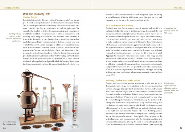 Tabletop Distilling by Schiffer Publishing, Ltd. is ideal for home distillers eager to explore distilling techniques right at their table.