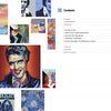 Inspired by Elvis by Schiffer Publishing, Ltd. features a vibrant collage of mosaic-style portraits and patterns, a table of contents with chapter titles, and art quilts inspired by musicians, music themes, and Elvis Presley.