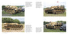 Four photos of the WWII German Sturmgeschütz tank, published by Schiffer Publishing, Ltd., are shown outdoors on grass from multiple angles. The background includes trees and vehicles, with text above and beside the images.