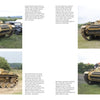 Four photos of the WWII German Sturmgeschütz tank, published by Schiffer Publishing, Ltd., are shown outdoors on grass from multiple angles. The background includes trees and vehicles, with text above and beside the images.