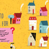 Colorful illustration of a smiling child among whimsical houses, with a dog and a bird. "Emotional Explorers" by Schiffer Publishing, Ltd. invites kids to care for two worlds—nurturing emotional health and self-knowledge.