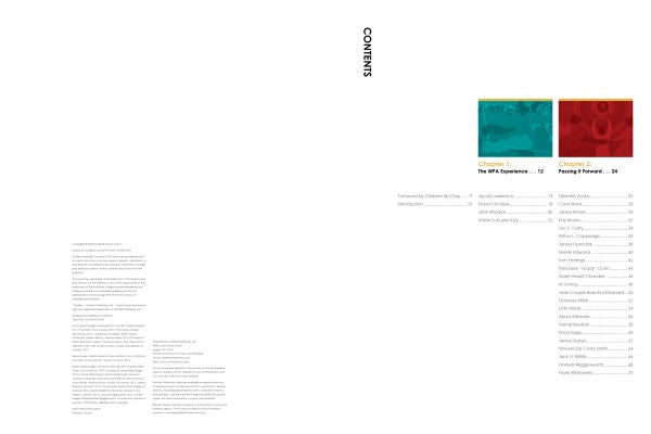 A table of contents for Brooklyn on My Mind by Schiffer Publishing, Ltd. features "CONTENTS" vertically centered, two Brooklyn-themed art images at the top right, and chapter titles with page numbers in a clean, minimalist design.