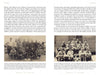 Two book pages from Play Ball! (Schiffer Publishing, Ltd.) show text on National Guard units: the left features a black-and-white photo of soldiers on sandbags; the right depicts cavalry in formation—recalling baseball played by WWI troops.