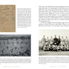 The "Play Ball!" scrapbook page by Schiffer Publishing, Ltd. features a vintage baseball lineup card, two WWI-era soldier team photos, and text on Doughboys teams at training camps—a unique piece of American baseball history.