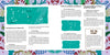 An illustrated infographic in "How to Survive on a Desert Island" by Schiffer Publishing, Ltd. shows how to navigate using stars like Orion or Cassiopeia and clouds for weather, with colorful plant borders and constellation diagrams.