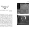 On the left, "Unsolved New England" by Schiffer Publishing, Ltd. explores the Connecticut Circus Fire mystery; on the right, two photos show Hartford memorial plaques honoring missing persons and victims with engravings.