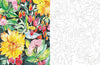 The Art for Joy’s Sake Journal by Schiffer Publishing, Ltd. features Kristy Rice’s watercolor of yellow flowers, green leaves, and red berries beside a black-and-white outline—perfect inspiration for your next watercolor journal entry.
