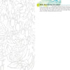 A grayscale line drawing of flowers and leaves fills the left half of the page in The Art for Joy’s Sake Journal by Schiffer Publishing, Ltd. The right side displays a vibrant motivational quote, "Make the first step the easiest." The rest is blank.