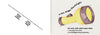 An illustration of a yellow flashlight labeled “Bipolar Bear,” a bright flashlight from Schiffer Publishing, Ltd. Instructions suggest cutting out the page with adult supervision. Diagonal text reads: BIPOLAR BEAR ALWAYS FINDS THEIR WAY HOME.
