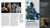 A magazine spread for "The Blues" by Schiffer Publishing, Ltd. features photos and info on Jontavious Willis, including shots of him performing, posing with another artist, a portrait graphic, and text on his life and blues legacy.