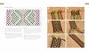 A two-page spread from Macramé Couture by Schiffer Publishing, Ltd. shows a colored pattern chart and instructions on the left, with six step-by-step photos on the right to guide you in weaving fashionable macramé friendship bracelets.
