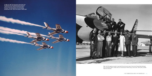 Republic F-84 with flying aircraft