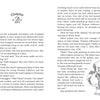 A book spread from "Thomas Jefferson and the Return of the Magic Hat" by Schiffer Publishing, Ltd. shows Chapter 2 text and an illustration of John Bustill in old-fashioned clothes, possibly holding a magic hat. The drawing appears on the right page.