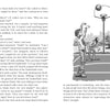 Two kids play on an outdoor basketball court—one in a magic hat shoots as the other watches, with a third by the hoop. The black-and-white scene features text from Thomas Jefferson and the Return of the Magic Hat by Schiffer Publishing, Ltd.