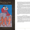 An illustration of Circe, Greek goddess of magic, in a red robe with bowl and wand, sits above red creatures. Text on her divine feminine symbolism appears on the right in Dark Goddess Tarot by Schiffer Publishing, Ltd.