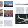 A two-page magazine spread by Schiffer Publishing, Ltd. features photos of the Boeing 727’s cabins and cargo areas, plus text blocks detailing the aircraft’s service and history in aviation.