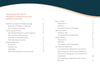A contents page from "Health through Your Eyes" by Schiffer Publishing, Ltd. lists topics like energy recharge, iris analysis, deficiencies, and detox tips by eye color, with section titles and page numbers in two columns on a white background.