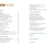 A table of contents page from the book "Astrotherapy" by Schiffer Publishing, Ltd. shows section titles—Introduction, Personal Development, Astrotherapy, Happiness, Conclusion—in black and light blue, arranged in two columns with page numbers.