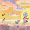 At sunset, two girls from "Maia and the Very Tall Wall" by Schiffer Publishing, Ltd. share a drink on a stone wall with a backpack and bottle nearby, their laughter inspiring kids to value friendship in a storybook-like scene.