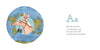Illustration of an aardvark in a hat and binoculars inside a globe, with “Aa.” Allen the Aardvark explores the world in Schiffer Publishing, Ltd.’s Wild Animal ABC.