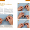 A step-by-step page from Modern Splicing by Schiffer Publishing, Ltd. shows hands removing a rope core using modern splicing methods, with detailed text and four close-up photos of the process on the right side.