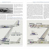 Two pages from "Myasishchev M-4 and 3M" by Schiffer Publishing, Ltd. feature a black-and-white photo and technical drawings with Russian labels, highlighting the Soviet jet bomber’s history and components. English text appears throughout.