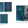 Four blue-tinted images show ghostly faces, paired with a black-and-white photo of a man in a suit with a skeleton. Captions accompany the images, representing "Breakthrough Ghost Photography of Haunted Historic Virginia" by Schiffer Publishing, Ltd.