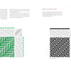 A spread from "The Enigma of Shadow Weave Illuminated" by Schiffer Publishing, Ltd. shows two knitting charts with detailed explanations and step-by-step instructions—ideal for fans of handweaving or shadow weave techniques.