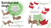 Schiffer Publishing, Ltd.'s "Christmas" offers step-by-step illustrated instructions for creating a festive reindeer and sleigh craft using paper, clothespins, and string—perfect DIY holiday fun with labeled steps and easy drawings for kids.